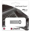 Kingston USB m&auml;lupulk DataTraveler Kyson DTKN/128GB, 128 GB, USB 3.2 Gen 1, 200 MB/s, 60 MB/s, must/hall, vastupidav ja kerge