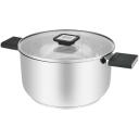 Resto Kastrul 92204 4.4L, L&auml;bim&otilde;&otilde;t: 22 cm, Kuju: &Uuml;mmargune, Materjal: Bakeliit, Roostevaba teras, K&auml;epidemed: Ergonomilised