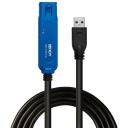 Lindy 43157 USB 3.0 aktyvus prailginimo kabelis 10m, USB Type A Male/Female, 5Gbps, juodas