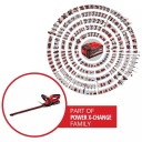 Bezvadu dzīvžogu &scaron;ķēres GC-CH 1846 Li Kit (1x2,0Ah), EINHELL, 3410683, 46 cm grie&scaron;anas garums, 18 V akumulators, divu roku dro&scaron;ības slēdzis
