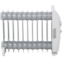 Efektyvus aliejaus pripildytas radiatorius su 11 sekcijomis 1200 W baltas su automatiniu galios reguliavimu ir apsauga nuo perkaitimo MS7806 Mesko