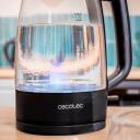 Cecotec Tējkanna ThermoSense 320 Clear 169, 2200 W, 1.7 L, stikls, 360&deg; rotējo&scaron;a pamatne, melna/caurspīdīga