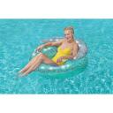 Bestway Pūtimo plaukimo žiedas 7307427, 117 cm, PVC, sidabrinė/žalia, 2 rankenos, galvos atrama