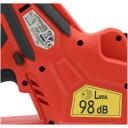 Yato цепная пила YT-828113, 18 В, 1.3 кг, 6" направляющая шина, 28 звеньев, 5.6 м/с, 2000 мАч аккумулятор, силовой кабель
