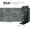 Club3D dokk CSV-3242HD, 6 x USB, 1 x RJ45, 1 x Audio, 1 x Mic, 1 x DVI, 1 x HDMI, 10/100/1000 Mbit/s