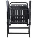 Besk Kokkuvolditav turistikohver 9137826, 63cm, 53cm, 93cm, must, metallraam, plastist iste, k&auml;etugedega