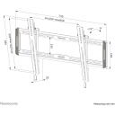 Neomounts seina kinnituse WL35-550BL16 42-86" - kallutatav 0-12&deg;, maksimaalne kandev&otilde;ime 60 kg, VESA 100x100-600x400 mm