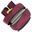 Rivacase Kuprinė 5421BURGUNDYRED, 14L, 13.3", 450g, atspari vandeniui, 2 priekinės ki&scaron;enės, 2 &scaron;oninės ki&scaron;enės
