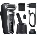 Braun Skuveklis 71-S7200cc, 50min, slapjai un sausai skū&scaron;anai, sudraba/melns, precīzs trimmeris, SmartCare Center