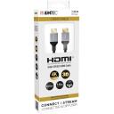 Emtec kabelis HDMI uz HDMI, ECCHAT700HD, 1.8m, 4K (3840&times;2160p), HDMI 1.4, pelēks, melns