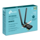 TP-Link Archer TX55E AX3000 Wi-Fi 6 Bluetooth 5.2 PCIe adapteris 2402 Mbps 574 Mbps antenas Melns