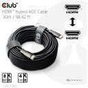 Club3D HDMI 2.1 kabelis CAC-1392 30m, 48Gbps, 8K60Hz, juodas, vienpusis, auksiniai jungtys
