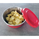 Nerūsējo&scaron;ā tērauda bļotu komplekts ar vāku, Origin Outdoors, R562025, 4 gab. (13-19 cm)