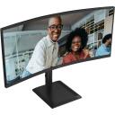 Aoc LCD монитор CU34E4CV 34" WQHD 120Гц, 3440 x 1440, VA, 4 мс, 21:9, 178&deg;/178&deg;, HDR10, KVM, 90W PD, 2 HDMI, 1 DP, 4 USB