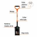 Tran&scaron;eju rak&scaron;anas lāpsta 19x53cm ar koka kātu un divkomponenta D-rokturi, 106cm PES-PD TRUPER