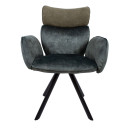 Krēsls EDDY ar roku balstiem, zaļ&scaron; samts 10333 Allit