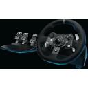 Logitech Игровое колесо G920 941-000124, черное, 16 кнопок, USB 2.0, Xbox One, PC, Force Feedback, подставка для педалей