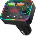 Tracer SoundCast Передатчик FM BT TRACAU47755, Bluetooth 5.3, LED, USB-C 25W, черный, цветная подсветка