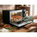 Esperanza Mini cepe&scaron;krāsns EKO007N, 10 L, 800 W, melna, mehāniskais taimeris, 250 &deg;C, 0.9 m vads, stikla durvis