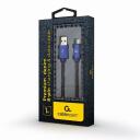 Gembird USB kaabel CC-USB2J-AMLM-1M-BL, 1m, 8 kontaktiga A-t&uuml;&uuml;pi, Lightning 8pin, 480Mb/s, 2.1A laadimine