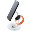 Tellur 3in1 MagSafe bezvadu galda lādētājs TLL151391, PD 9V/3A, 12V/2.5, 15V/2A, 30W maks., 15W iPhone, 5W AirPods
