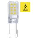 Emos LED lemputė Classic JC ZQ9536, 2,5 W, 350 lm, 230 V/50 Hz, 30 000 val., G9, 320&deg;, 18 SMD, 4 000 K