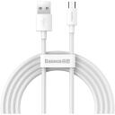 Baseus Datu kabelis MODELIS TZCAMZJ-02, 150 cm, 2x2.1A, Micro USB, USB, balta krāsa
