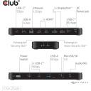 Club3D док-станция CSV-2540 14in1, 150W, 8K Ultra HD, 2x HDMI, 2x DP, 1x USB-C, 2x USB-A, 1x RJ-45, 1m кабель питания