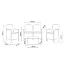Dārza mēbeļu komplekts Lido 2 BICA 1692173 brūns
