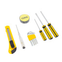 Rīku komplekts, ISMA, IS-10009, 9 gab., izturīgi instrumenti mājas remontam