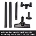 Bezvadu putekļsūcējs TE-HV 18/06 Li-Solo, EINHELL 2347190, 72 mbar sūk&scaron;anas jauda, 0.6 l putekļu tvertne, 2 ātrumi