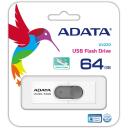 Adata USB atmintinė AUV220-64G-RWHGY, 64 GB, USB Type-A, USB 2.0, Slankiojančio tipo, Spalva: Pilka, Balta