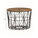 Kafijas galdiņ&scaron; HELENA D60xH40cm, melns 20079 Allit