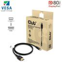 Club3D Mini DisplayPort на DisplayPort кабель CAC-1116 1м, 4K240Hz, 8K60Hz, 10K60Hz, 80 Гбит/с, 10240 x 4320
