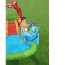 Bestway Надувная игровая площадка 7352168, 241 см x 140 см x 137 см, 190 л, ПВХ, дизайн динозавров, горка, игра с Трицератопсом
