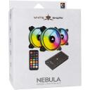 White Shark Dzesētājs NEBULA-2-B, 120x120x25mm, RGB, 12V, 2000mW, 25dB, 31CFM, Hidrauliskais, 1100&plusmn;10%, 5-12V, 270-720&plusmn;10mA