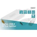 Digitus PoE sadalītājs DN-95208, DC 40-57 V, DC 5 V, 1 x RJ-45, 1 x USB Type A - 5 V 2.5 A