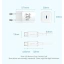 Vention lādētājs MODELIS TZ-FEPW0-EU-01, 20W, 100-240V, 1xUSB-C, ātrā uzlāde, pārkar&scaron;anas aizsardzība