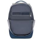 Rivacase Kuprinė 7567GREY/DARKBLUE, 17.3", 150mm, 780g, 1 priekinė ki&scaron;enė, USB prievadas, atsparus vandeniui, 2 &scaron;oninės ki&scaron;enės