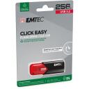 Emtec USB m&auml;lupulk B110 ECMMD256GB113, 256GB, USB 3.2, 20Mbps, 10Mbps, must/punane, 100% taaskasutatud plastmass