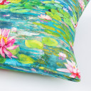 Spilvens HOLLY 45x45cm, rozā ūdensrozes P0069315 Allit