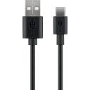 Goobay USB-C uzlādes un sinhronizācijas kabelis 59124, 3m, USB-C vīrie&scaron;u, USB 2.0 vīrie&scaron;u, 3A, melns