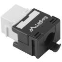 Lanberg Kontaktligzda KSUA-2000, 1 port, UTP, CAT 6a, 1.45cm, 1.61cm, IDC, 568A/B, melna, balta