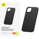 Baseus Telefoni&uuml;mbris iPhone 15 Pro Max P60157304113-03, must, PU nahk, 2.5mm, kukkumiskindel, mustusekindel