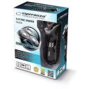 Esperanza Elektriskais skuveklis EBG002K, 3 W, 600 mAh, 30 min, Melns, Bezvadu, Rotācijas skuveklis, Birste iekļauta