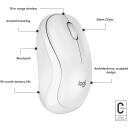 Logitech optiline hiir M240 Silent 910-007120, 10m, 3 nuppu, AA aku, valge, ergonoomiline disain, vaikne kl&otilde;ps
