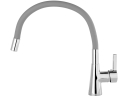 Virtuves jaucējkrāns, elastīgs FALA, 75710, gaiši pelēks, ar ergonomisku rokturi un 5 gadu garantiju
