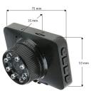 Manta auto video reģistrators DVR302H, 1080 x 720 - 30 kadri/s, 2,4" LCD TFT, CMOS, f/2.0, G-sensors, microSD līdz 32 GB