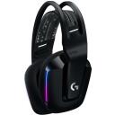 Logitech austiņas G733 RGB 981-000864 bezvadu, 20 m, 29 h akumulatora darbības laiks, 20-20000 Hz, 39 &Omega;, melnas