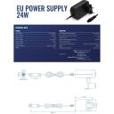 Teltonika strāvas adapteris PR3P2EU3 24W, 12V, 2A, saderīgs ar RUTX12, RUTX14, RUTC50, BAT120